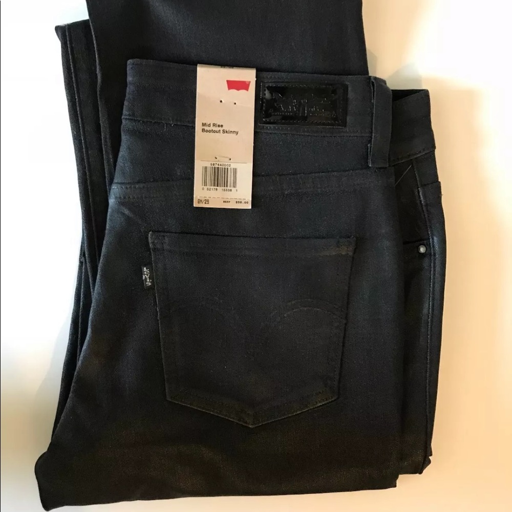 Levi’s Mid Rise Bootcut Skinny Black Jeans